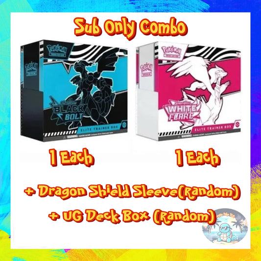 (TT Subs Only Pre-Order) Black Bolt / White Flare ETB Combo